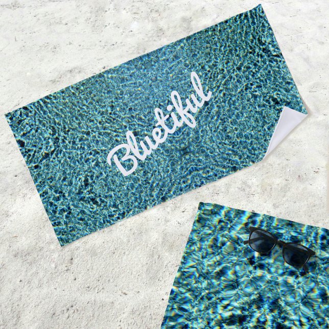 Sparkling Bright Blue Water Beach Towel (Creator Uploaded)