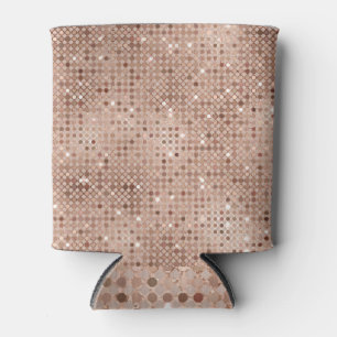 Sparkling Bronze Sequins, Seamless Glitter. Can Cooler