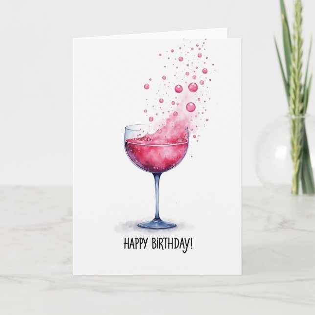 Sparkling Bubble Birthday Card (Front)