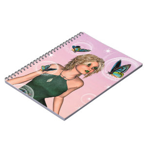 Sparkling Butterfly Fairy Fantasy Art Notebook