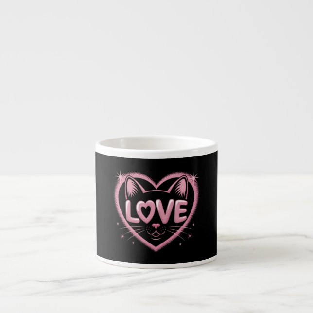 Sparkling Cat Love Espresso Cup (Front)