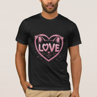 Sparkling Cat Love T-Shirt