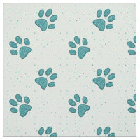 sparkling cat paw print - mint