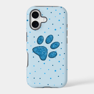 sparkling cat paw print - sky