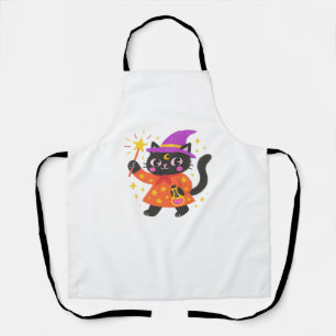 Sparkling Celestial Kitty Witch Classic T-Shirt Apron