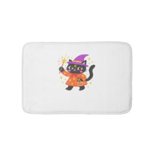 Sparkling Celestial Kitty Witch Classic T-Shirt Bath Mat