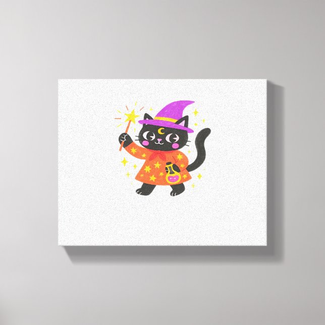Sparkling Celestial Kitty Witch Classic T-Shirt Canvas Print (Front)