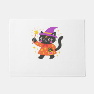 Sparkling Celestial Kitty Witch Classic T-Shirt Doormat