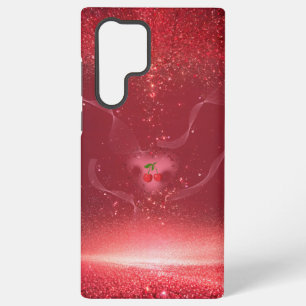Sparkling Cherry Red Glitter Phone Case