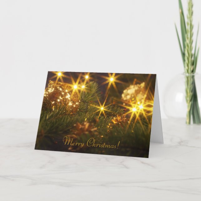 Sparkling Christmas Greeting Card (Front)