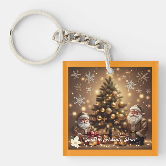 "Sparkling Christmas Joy" Keychain (Front)