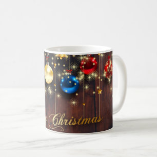 Sparkling Christmas Ornament & snowflakes Coffee Mug