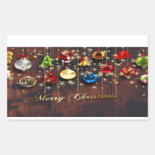 Sparkling Christmas Ornament & snowflakes Sticker