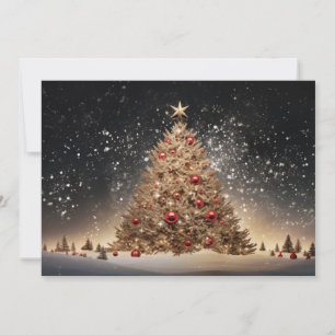 Sparkling Christmas Tree 3 Holiday Card