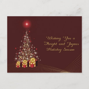 Sparkling Christmas Tree Holiday Postcard