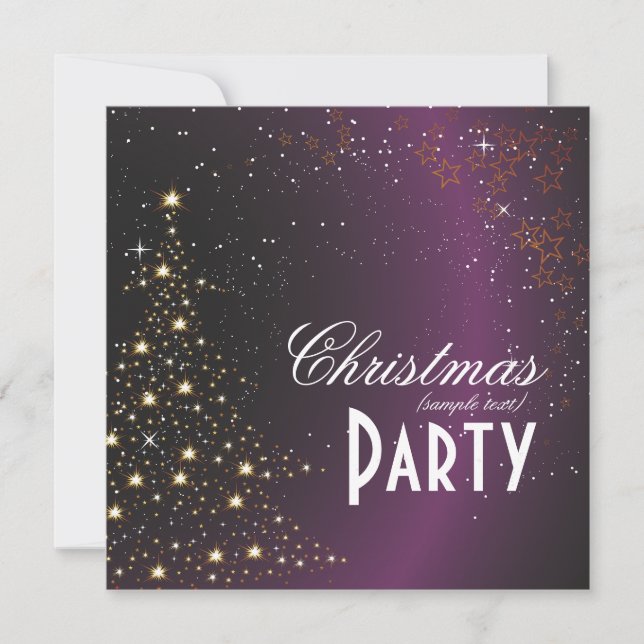 Sparkling Christmas Tree / Invitations pour la fêt (Devant)