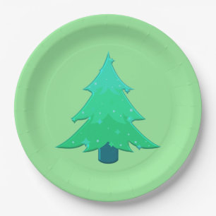 Sparkling Christmas Tree     Paper Plate