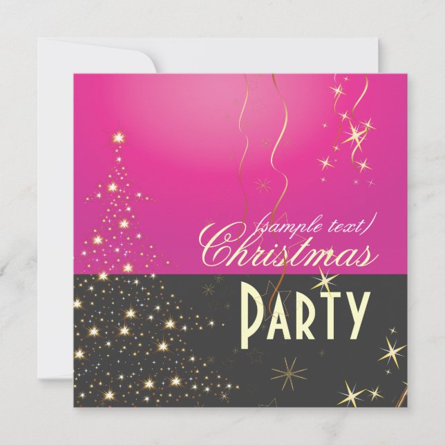 Sparkling Christmas Tree / Party invitations (Front)