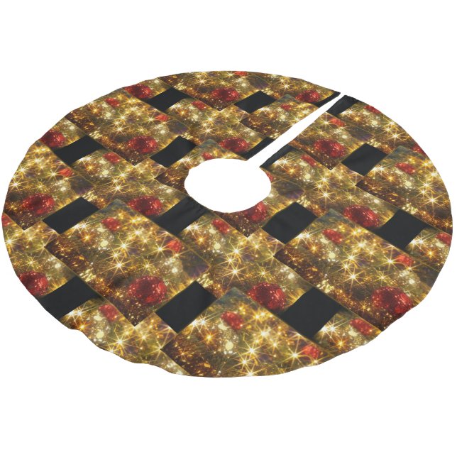 Sparkling Christmas Tree Skirt (Angled)