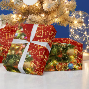 Sparkling Christmas Tree Wrapping Paper