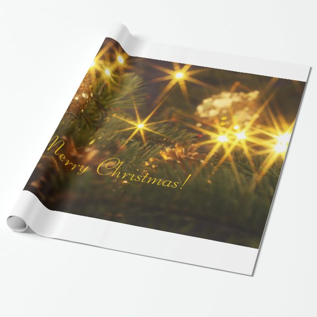 Sparkling Christmas Wrapping Paper (Unrolled)