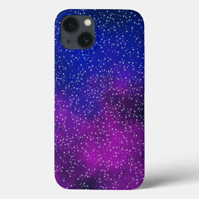 Sparkling Cosmic Night Sky Aesthetic Phone Case (Back)