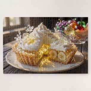 Sparkling Crystal Banana Cream Pie Jigsaw Puzzle