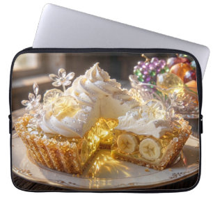 Sparkling Crystal Banana Cream Pie  Laptop Sleeve