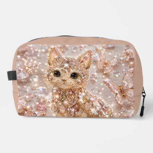 Sparkling Crystal Cute Cat Aesthetic Toilette Bag