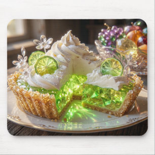 Sparkling Crystal Key Lime Pie Dessert Art Mouse Pad
