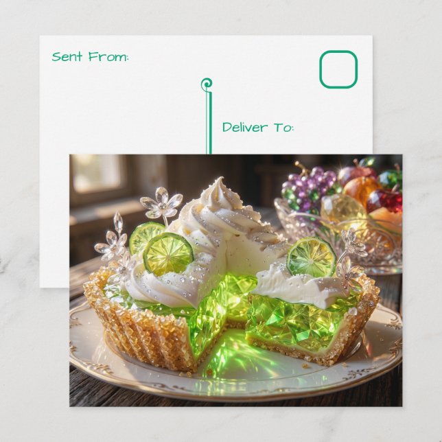 Sparkling Crystal Key Lime Pie   Postcard (Front/Back)