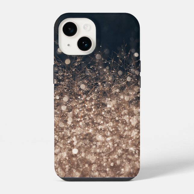 Sparkling Dew drops in Earth Tones iPhone Case (Back)