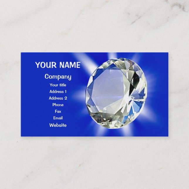Sparkling Diamond Business Card (Front)
