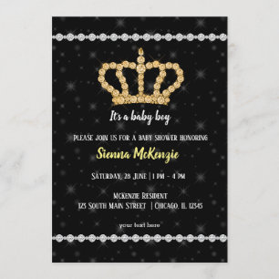 Sparkling Diamond Crown - choose your background Invitation