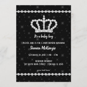 Sparkling Diamond Crown - choose your background Invitation