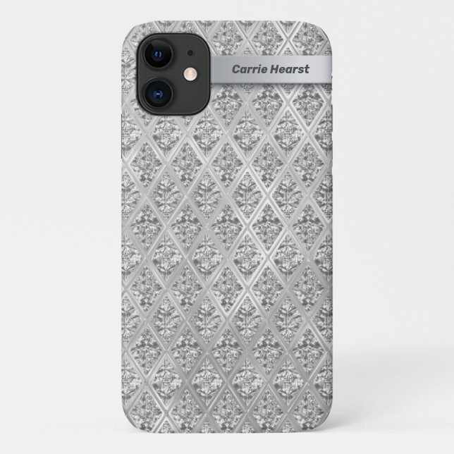 Sparkling Diamond Gemstones on Soft Foil Case-Mate iPhone Case (Back)