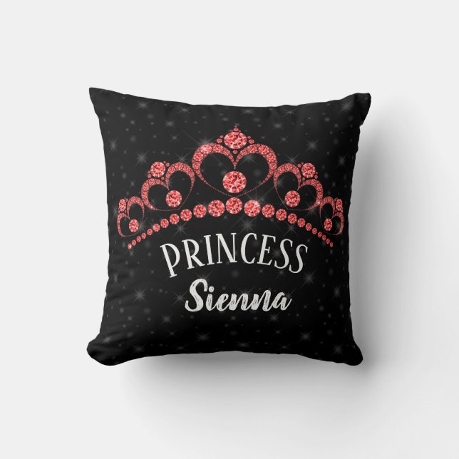 Sparkling Diamond Tiaras - choose your background Throw Pillow (Front)