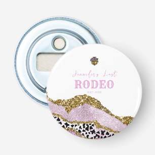 Sparkling Disco cowgirl Bachelorette, gold glitter Bottle Opener