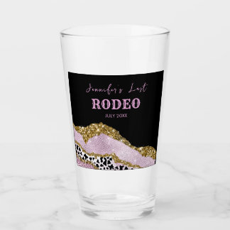 Sparkling Disco cowgirl Bachelorette, gold glitter Glass