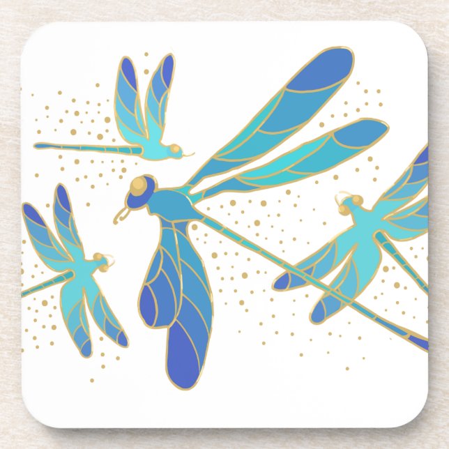 Sparkling Dragonflies Coaster (Front)
