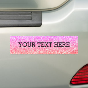 Sparkling elegant girly rainbow colourful cute bumper sticker
