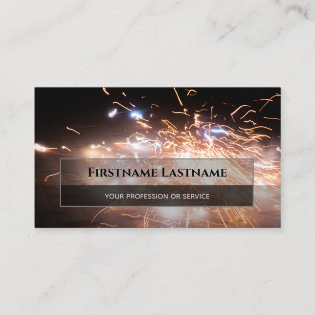 Sparkling fireworks for explosive moments business card (Front)