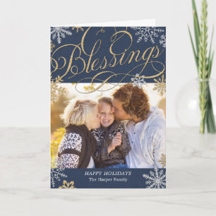 Sparkling Flakes Holiday Greeting Card
