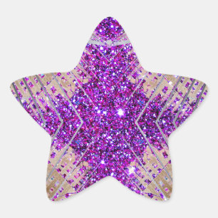 Sparkling Futuristic Star Stickers Collectibles