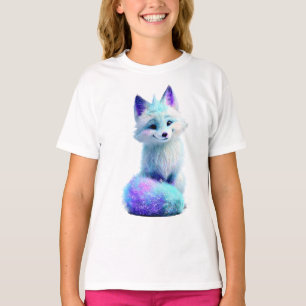 Sparkling Galactic Ice Fox Kids T-Shirt