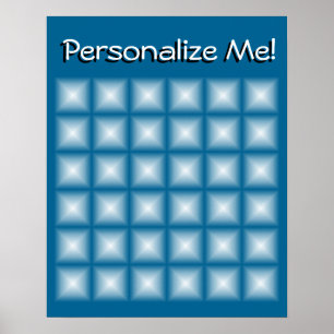 Sparkling Gem Tiles Choose Your Custom Color Poster