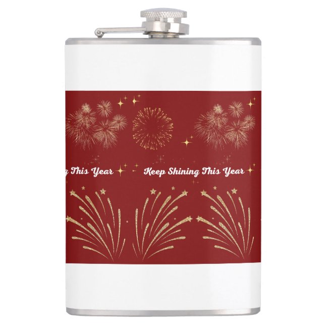 "Sparkling Glitter Style – Shiny & Glamorous Desig Hip Flask (Front)
