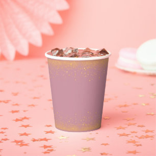 Sparkling Glitters Hot Air Balloon Baby Shower Paper Cups