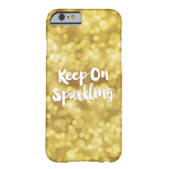 Sparkling Gold Blurry Glitter Bokeh Quote Case-Mate iPhone Case (Back)