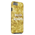 Sparkling Gold Blurry Glitter Bokeh Quote
